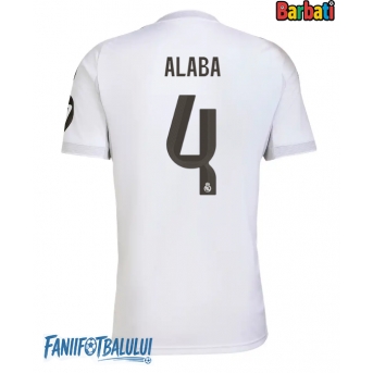 Real Madrid David Alaba #4 Tricou Fotbal Replică 2025-26 Barbati Acasa